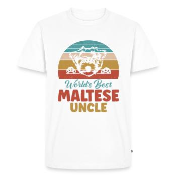Cadeaux de propriétaire maltais - T-shirt Premium bio Homme - blanc - Devant - Nico (187cm)
