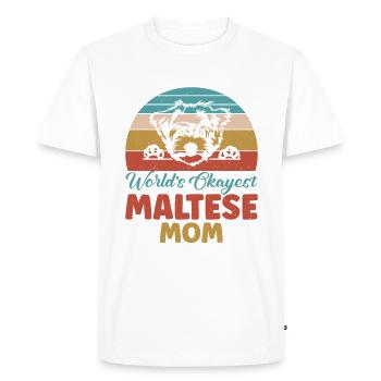 Cadeaux de propriétaire maltais - T-shirt Premium bio Homme - blanc - Devant - Nico (187cm)