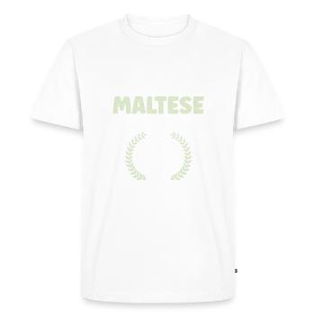 Cadeaux de propriétaire maltais - T-shirt Premium bio Homme - blanc - Devant - Nico (187cm)