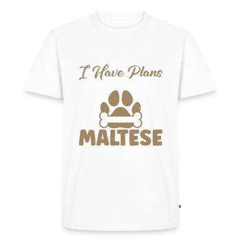 Cadeaux de propriétaire maltais - T-shirt Premium bio Homme - blanc - Devant - Nico (187cm)