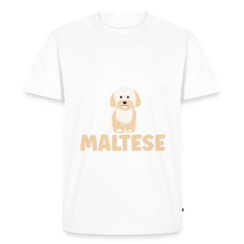 Cadeaux de propriétaire maltais - T-shirt Premium bio Homme - blanc - Devant - Nico (187cm)