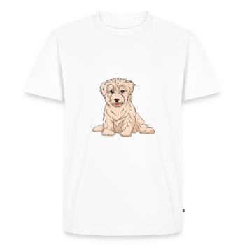 Cadeaux pour les amoureux des chiens bichons havanais - T-shirt Premium bio Homme - blanc - Devant - Nico (187cm)