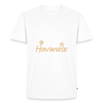 Cadeaux pour les amoureux des chiens bichons havanais - T-shirt Premium bio Homme - blanc - Devant - Nico (187cm)
