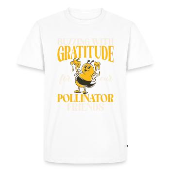 Cadeaux abeille - T-shirt Premium bio Homme - blanc - Devant - Nico (187cm)