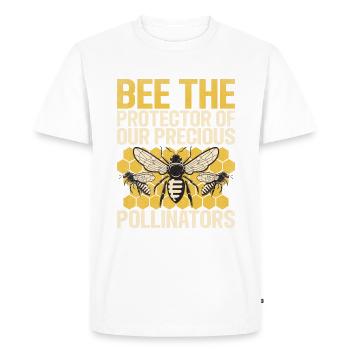 Cadeaux abeille - T-shirt Premium bio Homme - blanc - Devant - Nico (187cm)