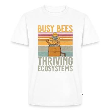 Cadeaux abeille - T-shirt Premium bio Homme - blanc - Devant - Nico (187cm)