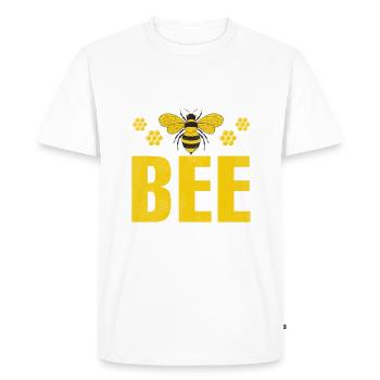 Cadeaux abeille - T-shirt Premium bio Homme - blanc - Devant - Nico (187cm)