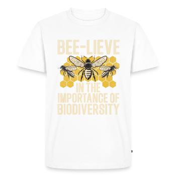 Cadeaux abeille - T-shirt Premium bio Homme - blanc - Devant - Nico (187cm)