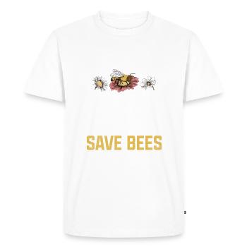 Cadeaux abeille - T-shirt Premium bio Homme - blanc - Devant - Nico (187cm)
