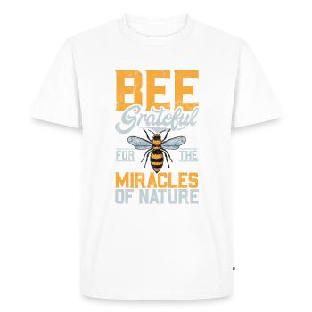 Cadeaux abeille - T-shirt Premium bio Homme - blanc - Devant - Nico (187cm)