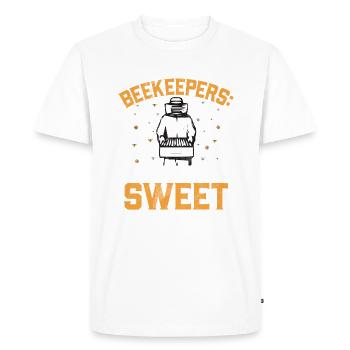 Cadeaux abeille - T-shirt Premium bio Homme - blanc - Devant - Nico (187cm)