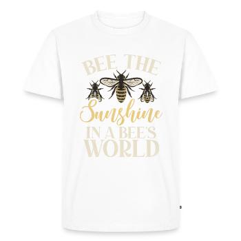 Cadeaux abeille - T-shirt Premium bio Homme - blanc - Devant - Nico (187cm)
