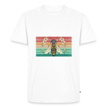 Cadeaux abeille - T-shirt Premium bio Homme - blanc - Devant - Nico (187cm)