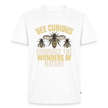 Cadeaux abeille - T-shirt Premium bio Homme - blanc - Devant - Nico (187cm)