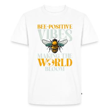 Cadeaux abeille - T-shirt Premium bio Homme - blanc - Devant - Nico (187cm)