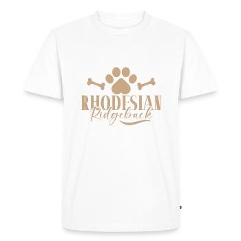 Rhodesian Ridgeback Gifts - Men's Premium Organic T-Shirt - white - Front - Nico (187cm)