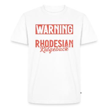 Rhodesian Ridgeback Gifts - Men's Premium Organic T-Shirt - white - Front - Nico (187cm)