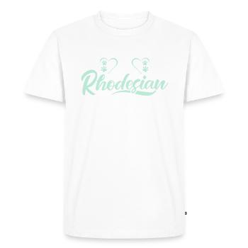 Rhodesian Ridgeback Gifts - Männer Premium Bio T-Shirt - Weiß - Vorne - Nico (187cm)