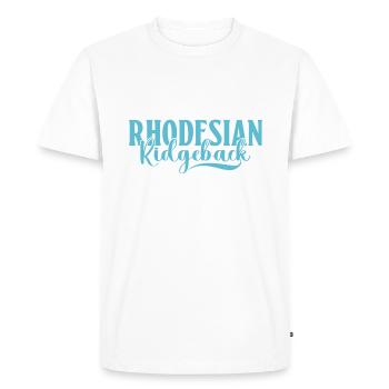 Rhodesian Ridgeback Gifts - Men's Premium Organic T-Shirt - white - Front - Nico (187cm)