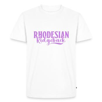 Rhodesian Ridgeback Gifts - Men's Premium Organic T-Shirt - white - Front - Nico (187cm)