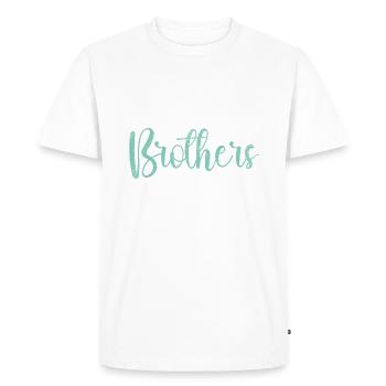 Cadeaux Petit Frère - T-shirt Premium bio Homme - blanc - Devant - Nico (187cm)