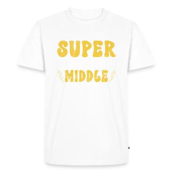 Middle Brother Gifts - Men's Premium Organic T-Shirt - white - Front - Nico (187cm)