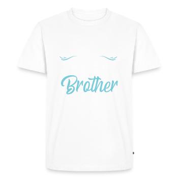 Middle Brother Gifts - Men's Premium Organic T-Shirt - white - Front - Nico (187cm)