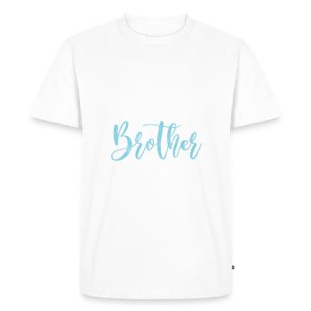 Middle Brother Gifts - Men's Premium Organic T-Shirt - white - Front - Nico (187cm)