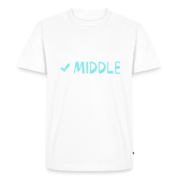 Middle Brother Gifts - Men's Premium Organic T-Shirt - white - Front - Nico (187cm)