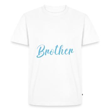Middle Brother Gifts - Men's Premium Organic T-Shirt - white - Front - Nico (187cm)