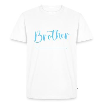 Middle Brother Gifts - Men's Premium Organic T-Shirt - white - Front - Nico (187cm)
