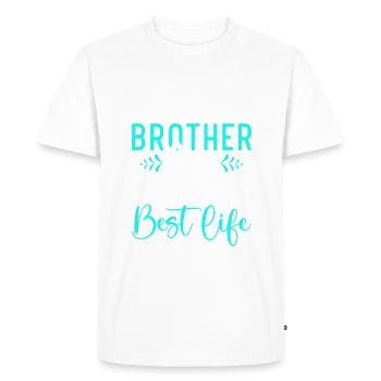 Middle Brother Gifts - Men's Premium Organic T-Shirt - white - Front - Nico (187cm)