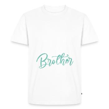 Middle Brother Gifts - Men's Premium Organic T-Shirt - white - Front - Nico (187cm)