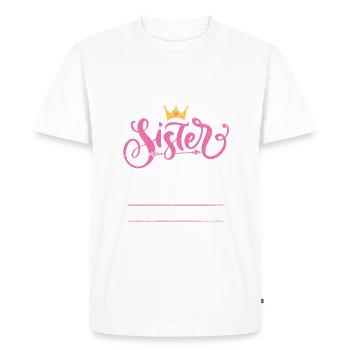 Cadeaux Petite Soeur - T-shirt Premium bio Homme - blanc - Devant - Nico (187cm)