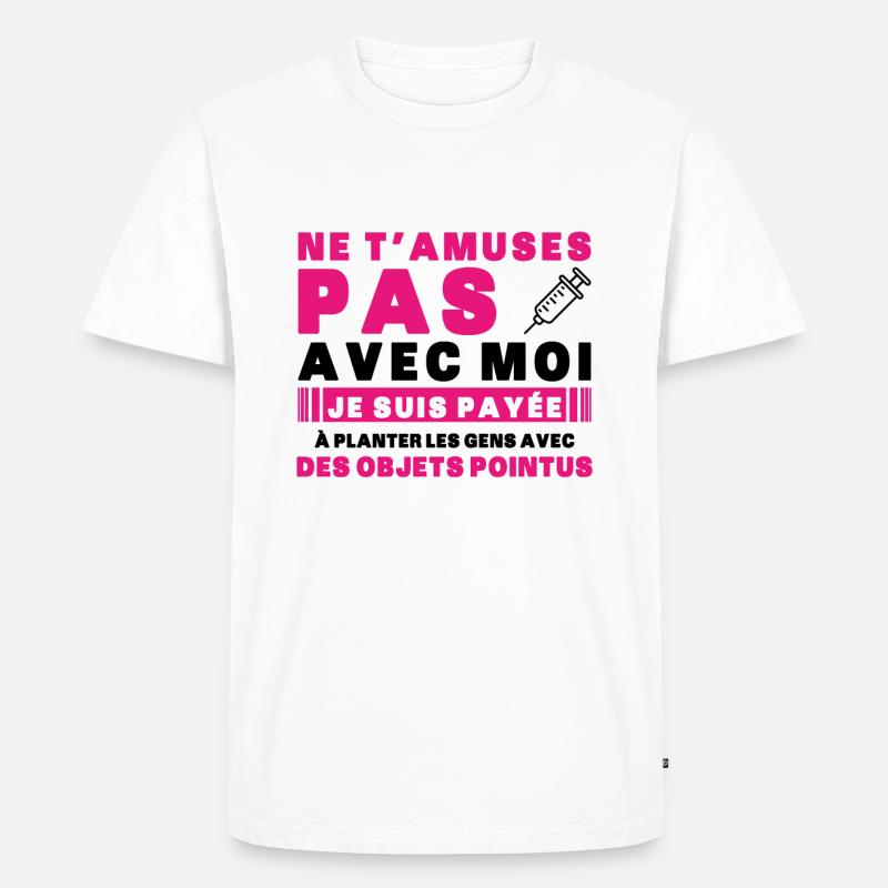 Krankenschwester Humor Geschenkidee Bluttest - Männer Premium Bio T-Shirt - Weiß
