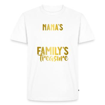 Nana Gifts - Men's Premium Organic T-Shirt - white - Front - Nico (187cm)