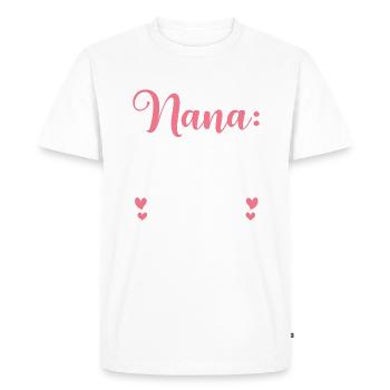 Nana Gifts - Men's Premium Organic T-Shirt - white - Front - Nico (187cm)