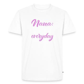 Nana Gifts - Men's Premium Organic T-Shirt - white - Front - Nico (187cm)