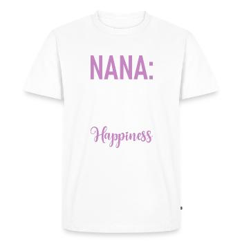 Nana Gifts - Men's Premium Organic T-Shirt - white - Front - Nico (187cm)