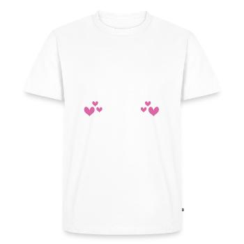 Nana Gifts - Men's Premium Organic T-Shirt - white - Front - Nico (187cm)