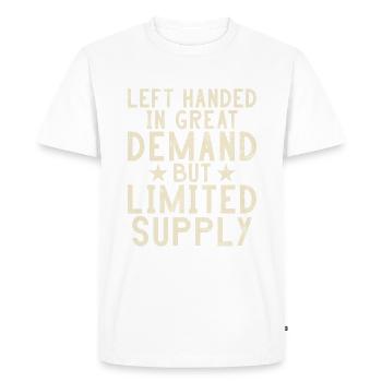 Left Handers Gifts - Men's Premium Organic T-Shirt - white - Front - Nico (187cm)