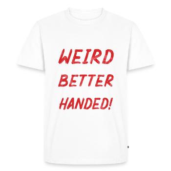 Cadeaux pour gauchers - T-shirt Premium bio Homme - blanc - Devant - Nico (187cm)