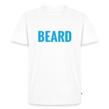 Giftidea Beard Men - Men's Premium Organic T-Shirt - white - Front - Nico (187cm)