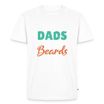 Giftidea Beard Men - Men's Premium Organic T-Shirt - white - Front - Nico (187cm)