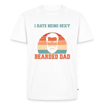 Giftidea Beard Men - Men's Premium Organic T-Shirt - white - Front - Nico (187cm)