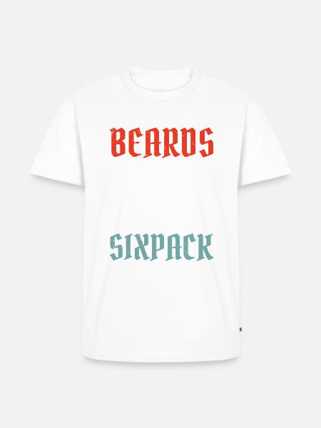 Giftidea Beard Men - Männer Premium Bio T-Shirt - Weiß