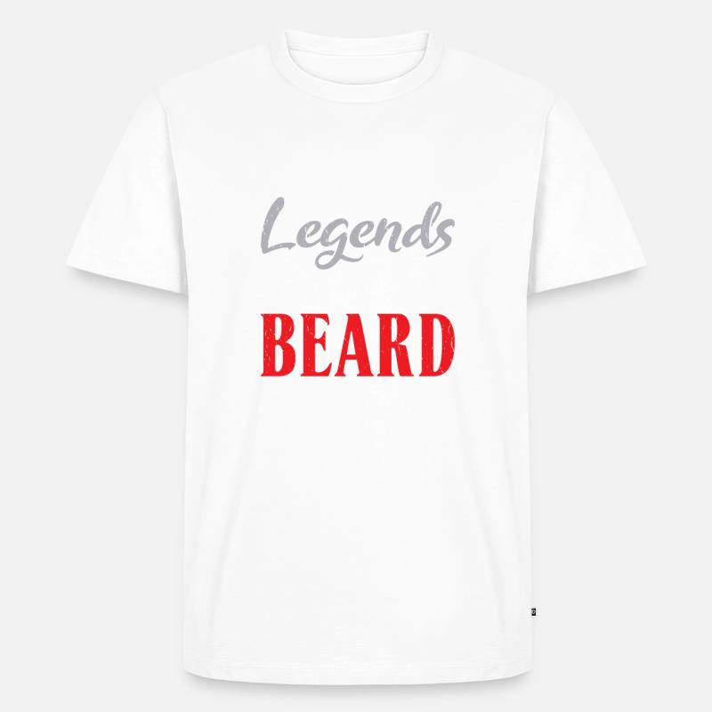 Giftidea Beard Men - Männer Premium Bio T-Shirt - Weiß