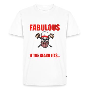 Giftidea Beard Men - Men's Premium Organic T-Shirt - white - Front - Nico (187cm)