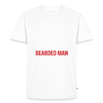 Giftidea Beard Men - Men's Premium Organic T-Shirt - white - Front - Nico (187cm)
