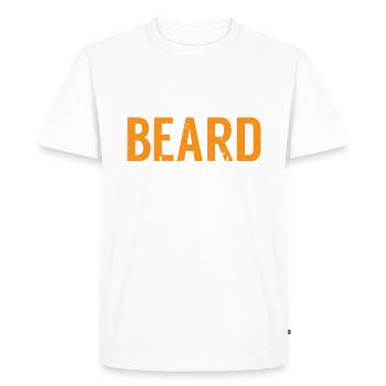 Giftidea Beard Men - Men's Premium Organic T-Shirt - white - Front - Nico (187cm)